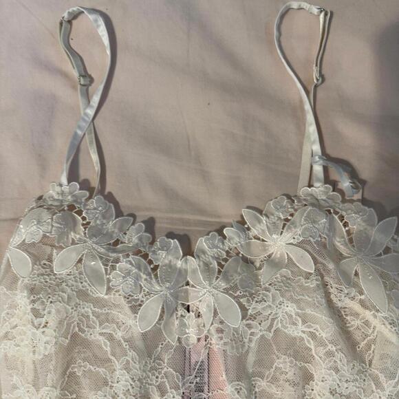 Victoria Secret white floral Bodysuit - Picture 2 of 4